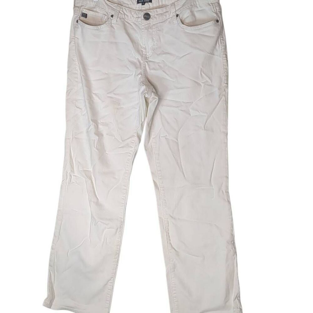 Dear John Off White Cropped Ankle Pant Jeans 30 Bone